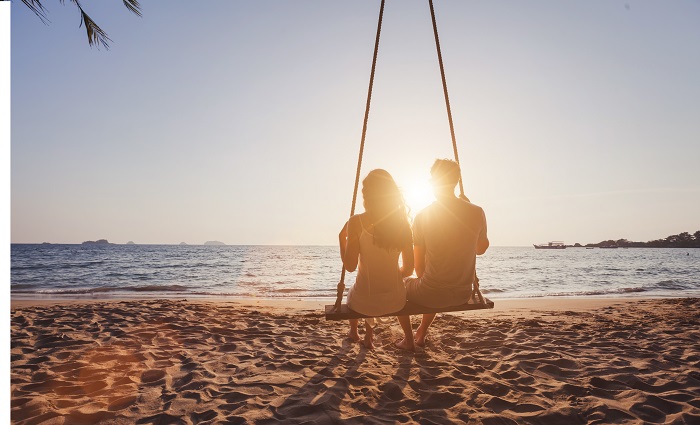 Couple on honeymoon