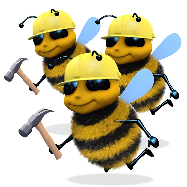 Busy builder bees icon